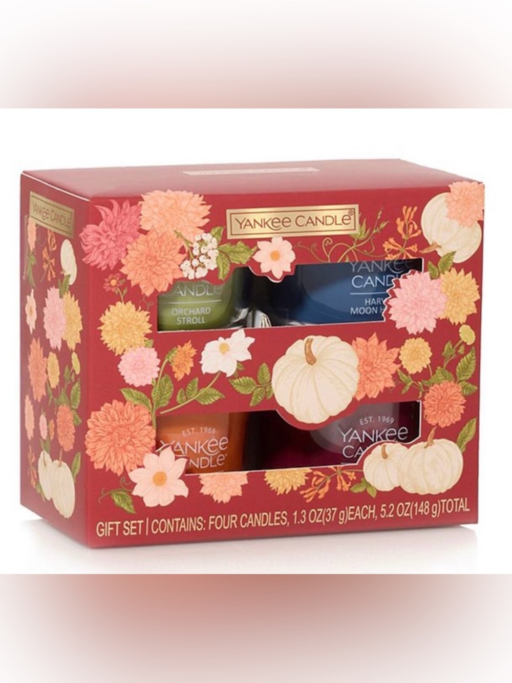 🆕🍁 YANKEE CANDLE LIMITED EDITION 4-PIECE FALL CANDLE GIFT SET. BRAND NEW IN BOX.